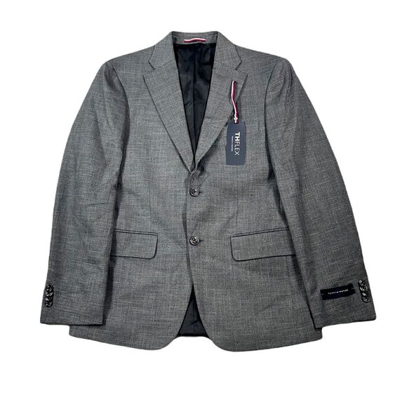 Tommy Hilfiger Weave Sport Coat Mens 36S 36 Grey‎ Modern-Fit Stretch $295